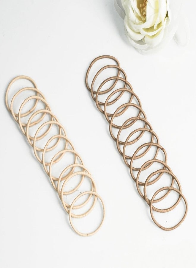 Joyeah Small Hair Elastics,200 Pieces Beige Blonde Hair Elastics For Thin Hair,No Damage Ponytail for Women, Girls and Kids (2 mm x 2.5 cm,Beige Blonde) - Image 2
